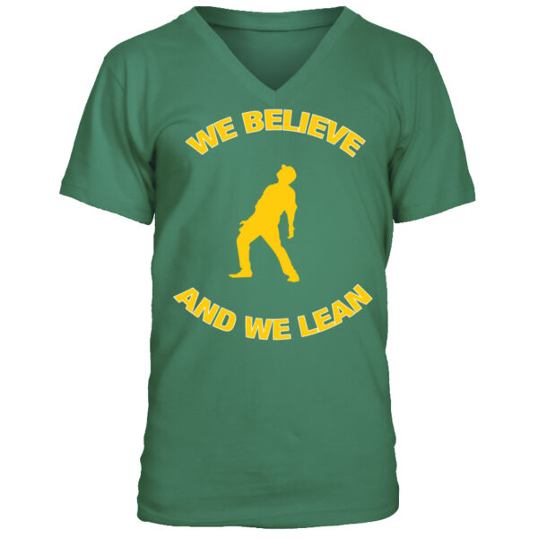 We Believe and We Bernie Lean - Men's Premium V-Neck T-Shirt Thumbnail