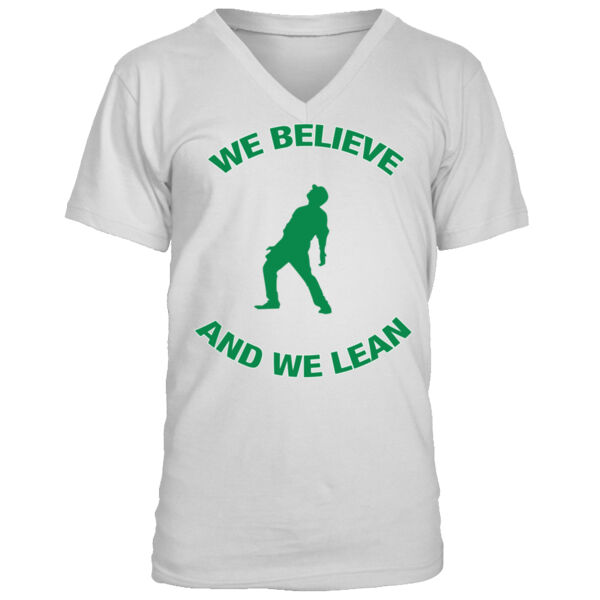 We Believe and We Bernie Lean - Men's Premium V-Neck T-Shirt Thumbnail