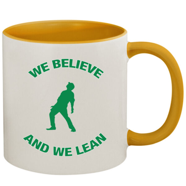 We Believe and We Bernie Lean - 11oz Colored Inner & Handle Mug Thumbnail