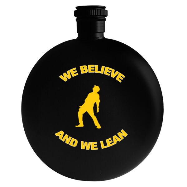 We Believe and We Bernie Lean - 5oz Round Flask Thumbnail