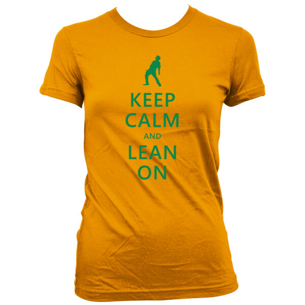 Keep Calm and Lean On - Women's Junior Cut Crewneck T-Shirt Thumbnail