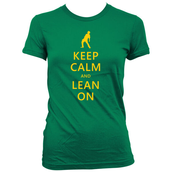 Keep Calm and Lean On - Women's Junior Cut Crewneck T-Shirt Thumbnail