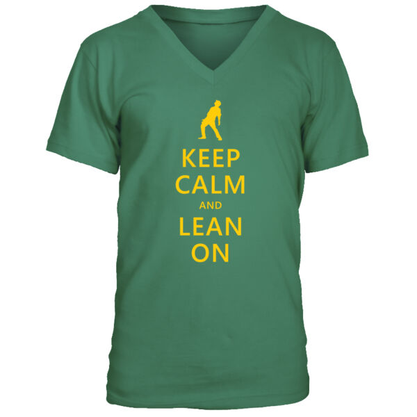 Keep Calm and Lean On - Men's Premium V-Neck T-Shirt Thumbnail
