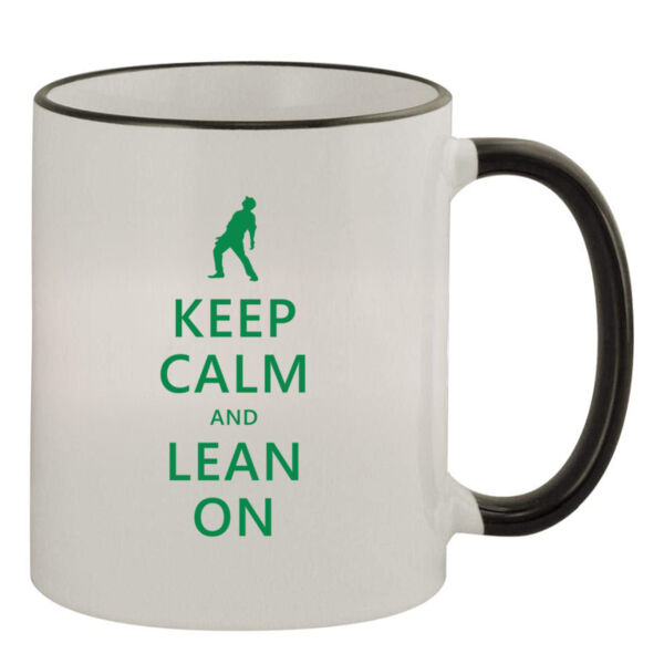 Keep Calm and Lean On - 11oz Colored Rim & Handle Mug Thumbnail