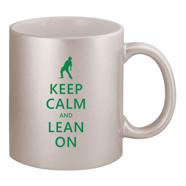 Keep Calm and Lean On - 11oz Metallic Silver Mug Thumbnail