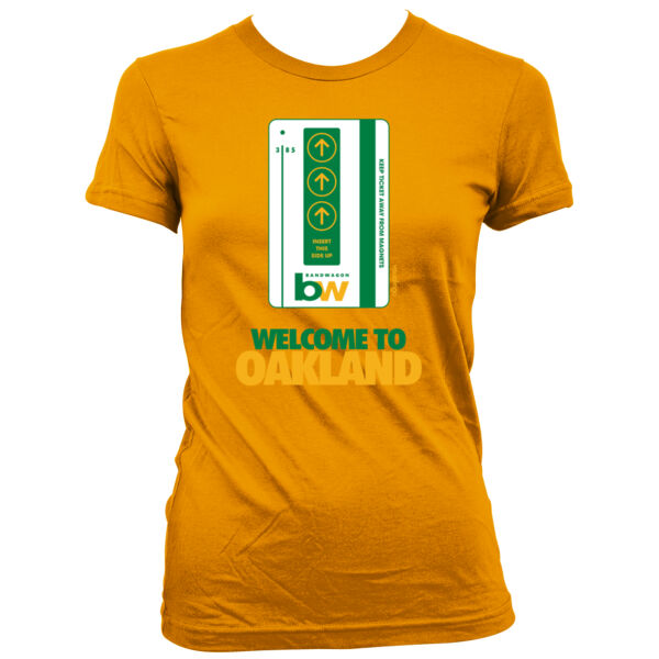 Oakland Bart Bandwagon - Women's Junior Cut Crewneck T-Shirt Thumbnail
