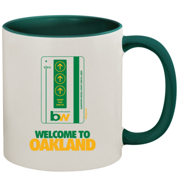 Oakland Bart Bandwagon - 11oz Colored Inner & Handle Mug Thumbnail