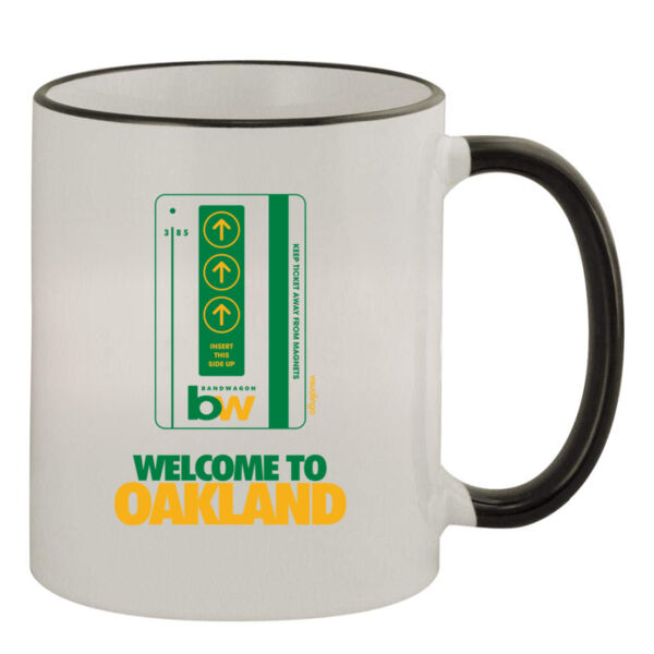 Oakland Bart Bandwagon - 11oz Colored Rim & Handle Mug Thumbnail