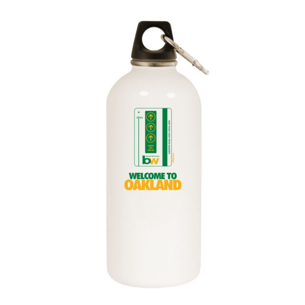 Oakland Bart Bandwagon - White Water Bottle With Carabiner Thumbnail