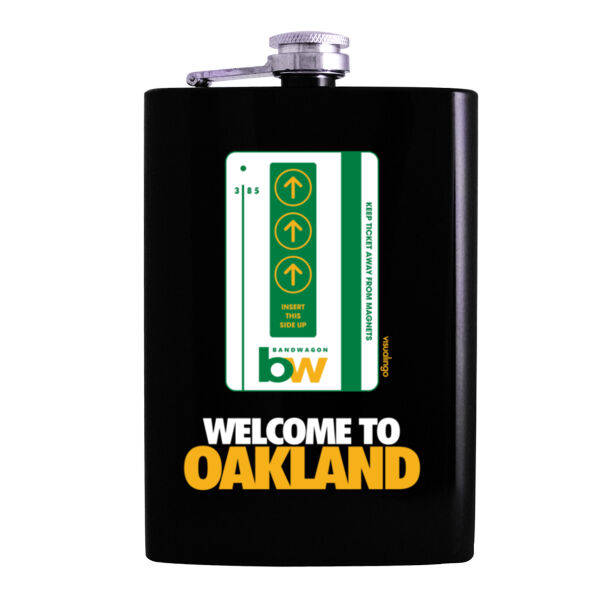 Oakland Bart Bandwagon - 8oz Hip Flask Thumbnail