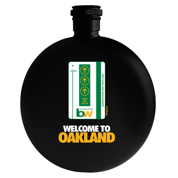 Oakland Bart Bandwagon - 5oz Round Flask Thumbnail