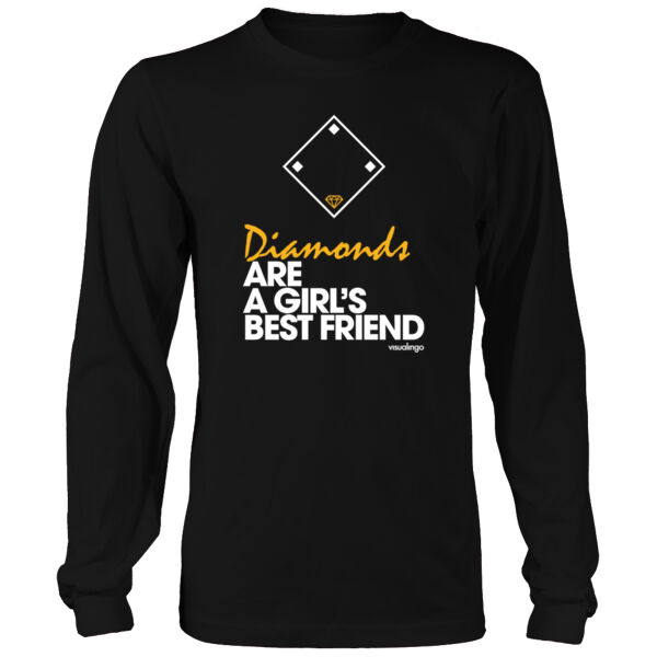 Diamonds Are A Girls Best Friend - Men's Heavy Long-Sleeve T-Shirt Thumbnail