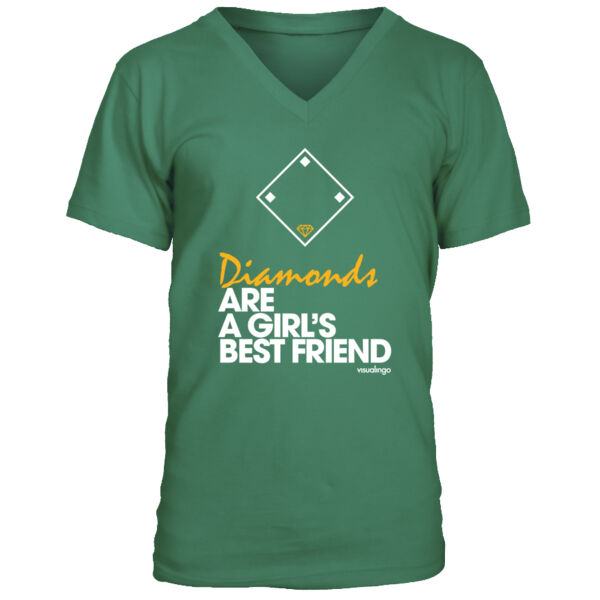 Diamonds Are A Girls Best Friend - Men's Premium V-Neck T-Shirt Thumbnail