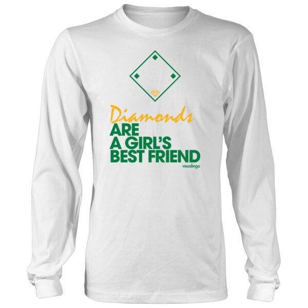 Diamonds Are A Girls Best Friend - Men's Heavy Long-Sleeve T-Shirt Thumbnail