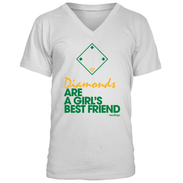 Diamonds Are A Girls Best Friend - Men's Premium V-Neck T-Shirt Thumbnail