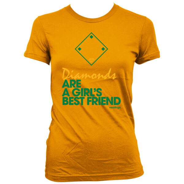 Diamonds Are A Girls Best Friend - Women's Junior Cut Crewneck T-Shirt Thumbnail