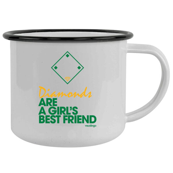 Diamonds Are A Girls Best Friend - 12oz Camping Mug Thumbnail