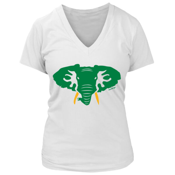 Hellaphant - Women's Premium Deep V-Neck T-Shirt Thumbnail