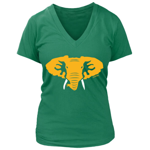 Hellaphant - Women's Premium Deep V-Neck T-Shirt Thumbnail