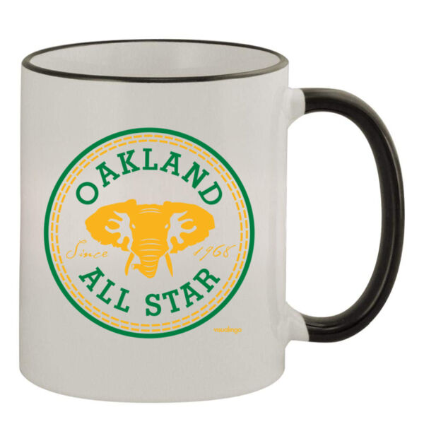 Oakland All Star - 11oz Colored Rim & Handle Mug Thumbnail