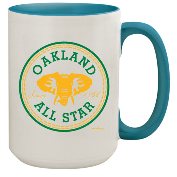 Oakland All Star - 15oz Colored Inner & Handle Mug Thumbnail