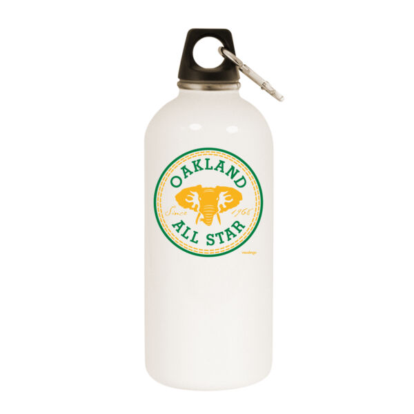 Oakland All Star - White Water Bottle With Carabiner Thumbnail
