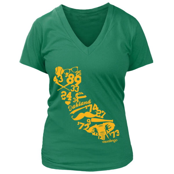 We Run California - Women's Premium Deep V-Neck T-Shirt Thumbnail