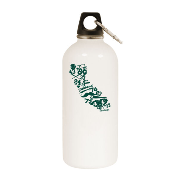 We Run California - White Water Bottle With Carabiner Thumbnail