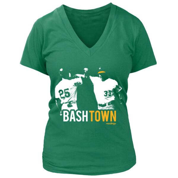 Bash Town - Women's Premium Deep V-Neck T-Shirt Thumbnail