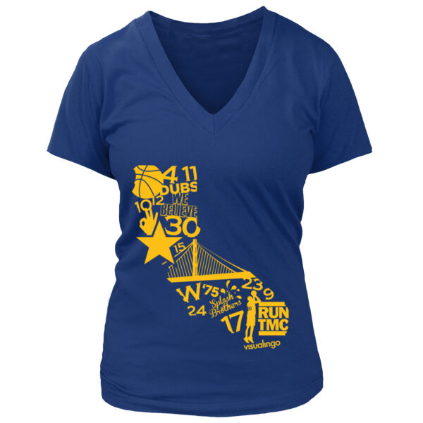 We Run Golden State - Women's Premium Deep V-Neck T-Shirt Thumbnail