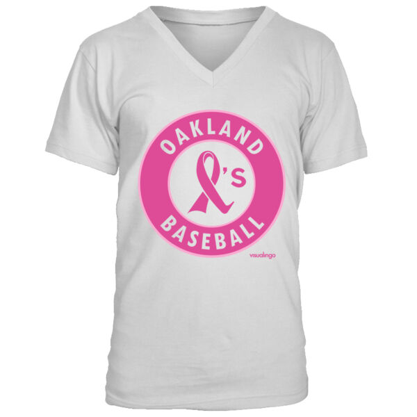 Pink Ribbon - Men's Premium V-Neck T-Shirt Thumbnail