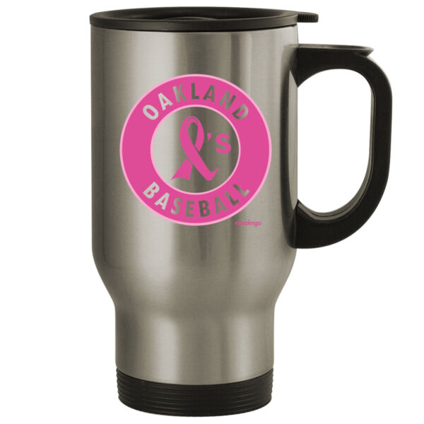 Pink Ribbon - 14oz Stainless Steel Travel Mug Thumbnail