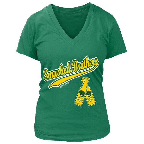 Smashed Brothers - Women's Premium Deep V-Neck T-Shirt Thumbnail