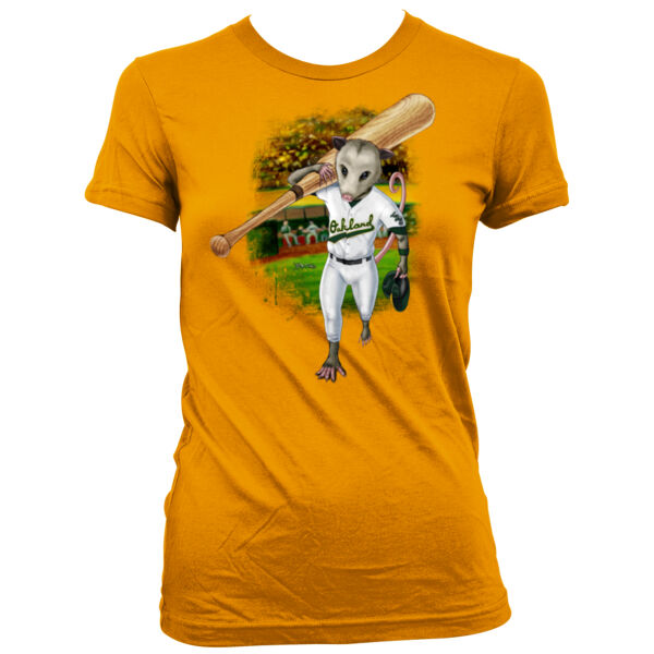 Rally Possum - Women's Junior Cut Crewneck T-Shirt Thumbnail