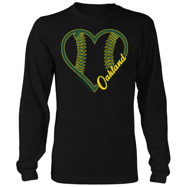 Heart Oakland - Men's Heavy Long-Sleeve T-Shirt Thumbnail