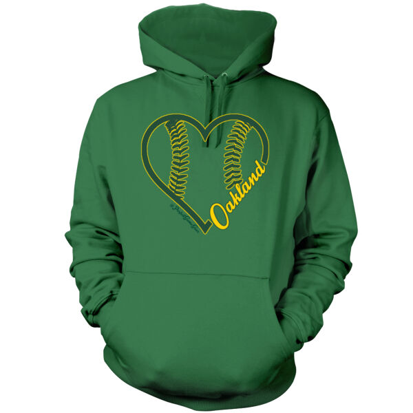 Heart Oakland - Men's Pullover Hoodie Sweatshirt Thumbnail