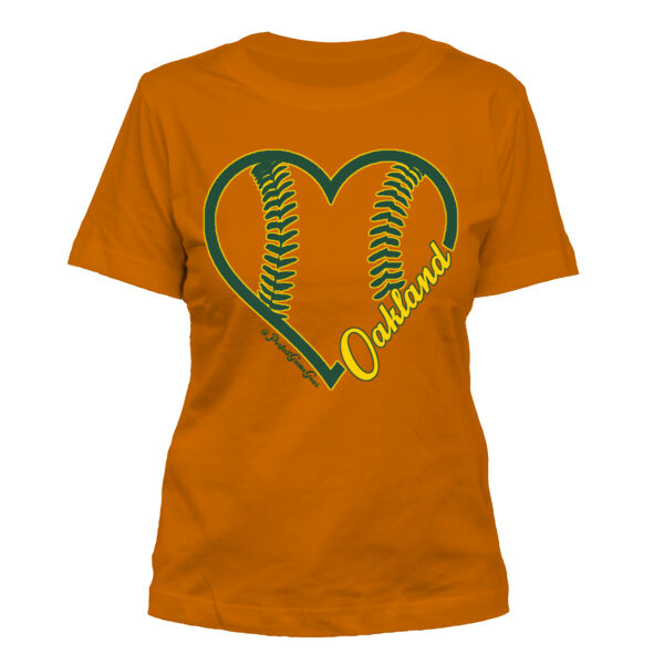 Heart Oakland - Women's Standard Misses Cut T-Shirt Thumbnail