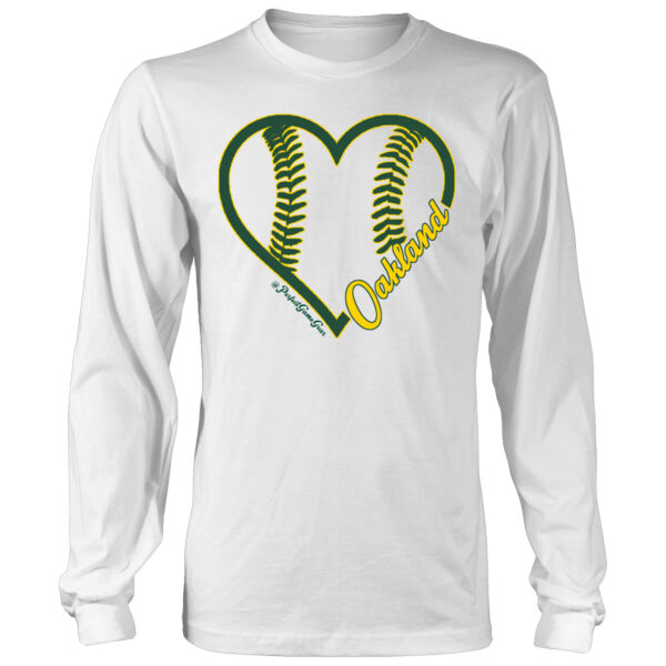 Heart Oakland - Men's Heavy Long-Sleeve T-Shirt Thumbnail