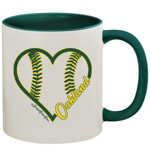 Heart Oakland - 11oz Colored Inner & Handle Mug Thumbnail