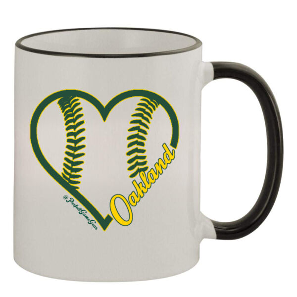 Heart Oakland - 11oz Colored Rim & Handle Mug Thumbnail