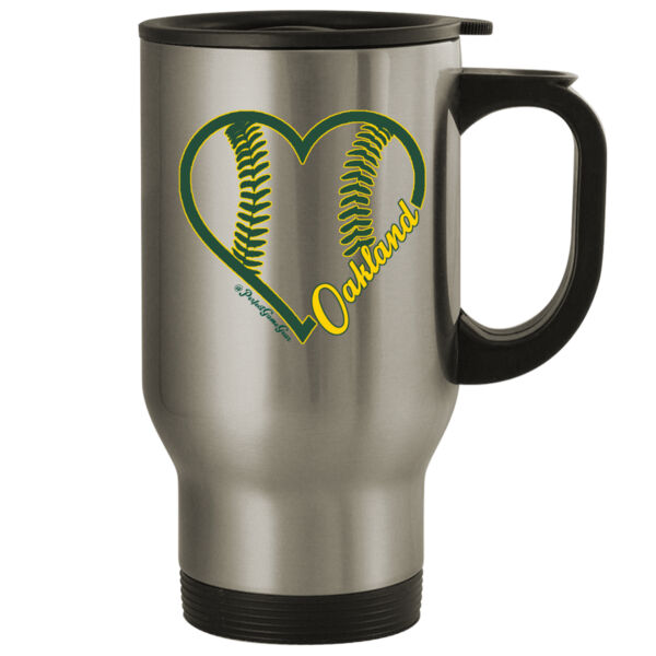 Heart Oakland - 14oz Stainless Steel Travel Mug Thumbnail
