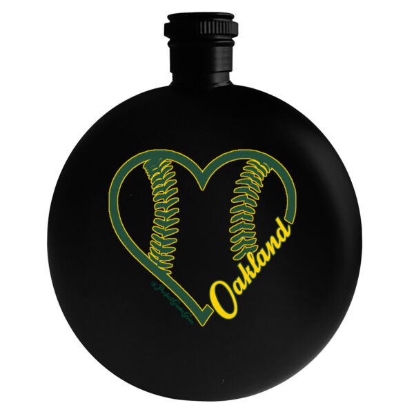 Heart Oakland - 5oz Round Flask Thumbnail