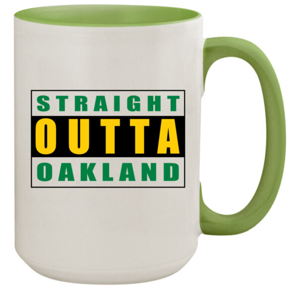 Straight Outta Oakland - 15oz Colored Inner & Handle Mug Thumbnail