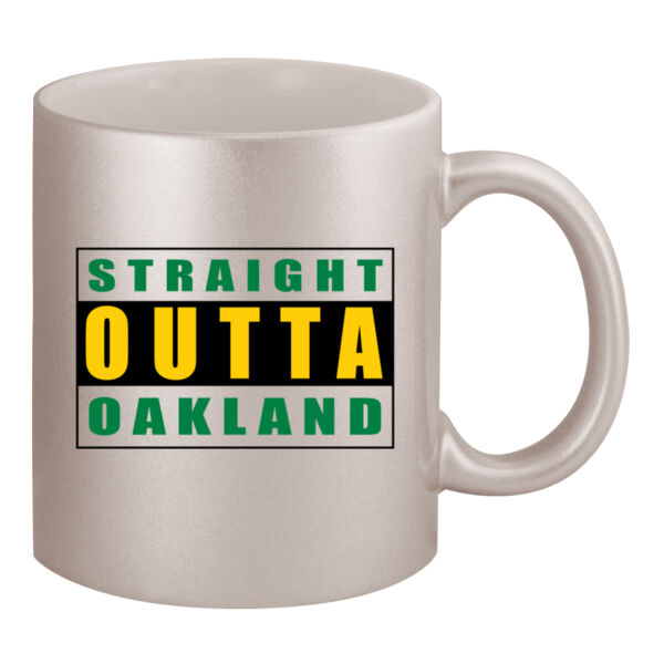 Straight Outta Oakland - 11oz Metallic Silver Mug Thumbnail