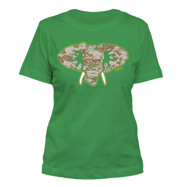 Camouflage Hellaphant - Women's Standard Misses Cut T-Shirt Thumbnail