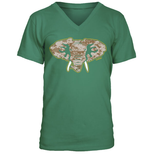 Camouflage Hellaphant - Men's Premium V-Neck T-Shirt Thumbnail