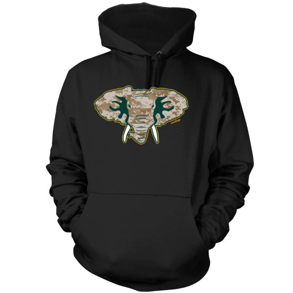 Camouflage Hellaphant - Men's Pullover Hoodie Sweatshirt Thumbnail