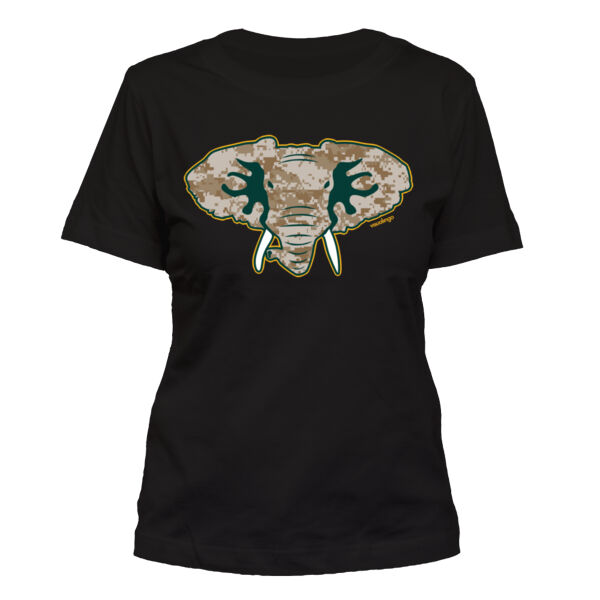 Camouflage Hellaphant - Women's Standard Misses Cut T-Shirt Thumbnail