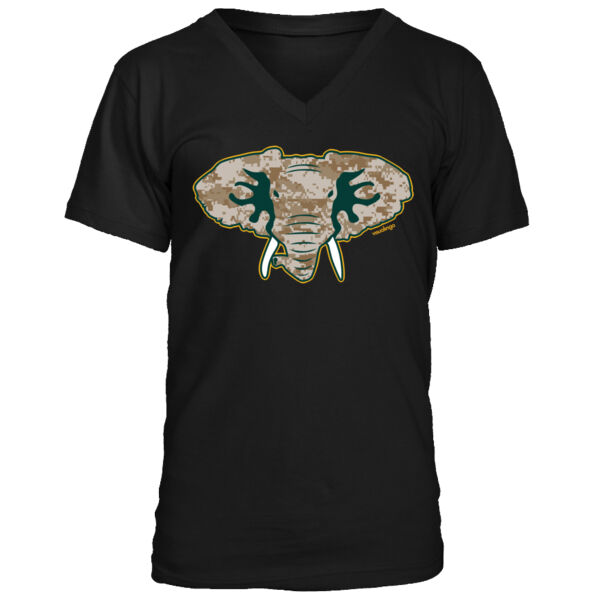 Camouflage Hellaphant - Men's Premium V-Neck T-Shirt Thumbnail