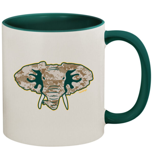 Camouflage Hellaphant - 11oz Colored Inner & Handle Mug Thumbnail